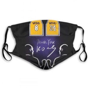 - Kobe Bryant #8 and #24 Yellow Shirt Thank You Mask